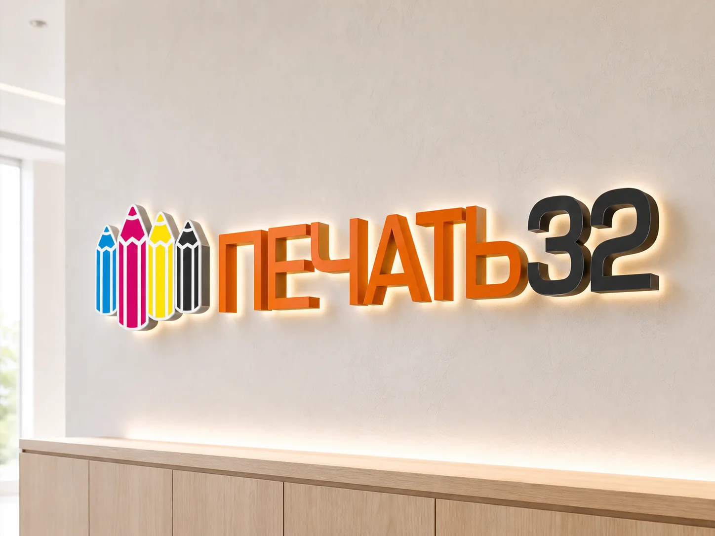 ПЕЧАТЬ32 — Объёмные буквы; С подсветкой и без, фотография в каталоге услуг, кадр 42, получение в Тамбове, «Каталог продукции на главной странице»